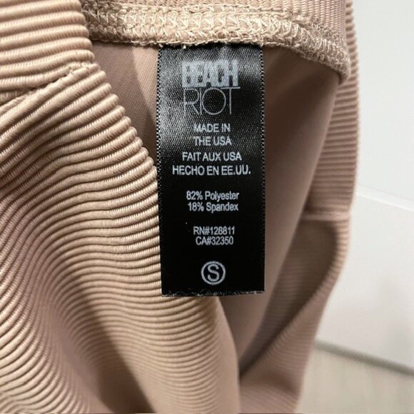 Beach Riot Ayla Ribbed High Rise Leggings Size Small Taupe - Picture 12 of 16